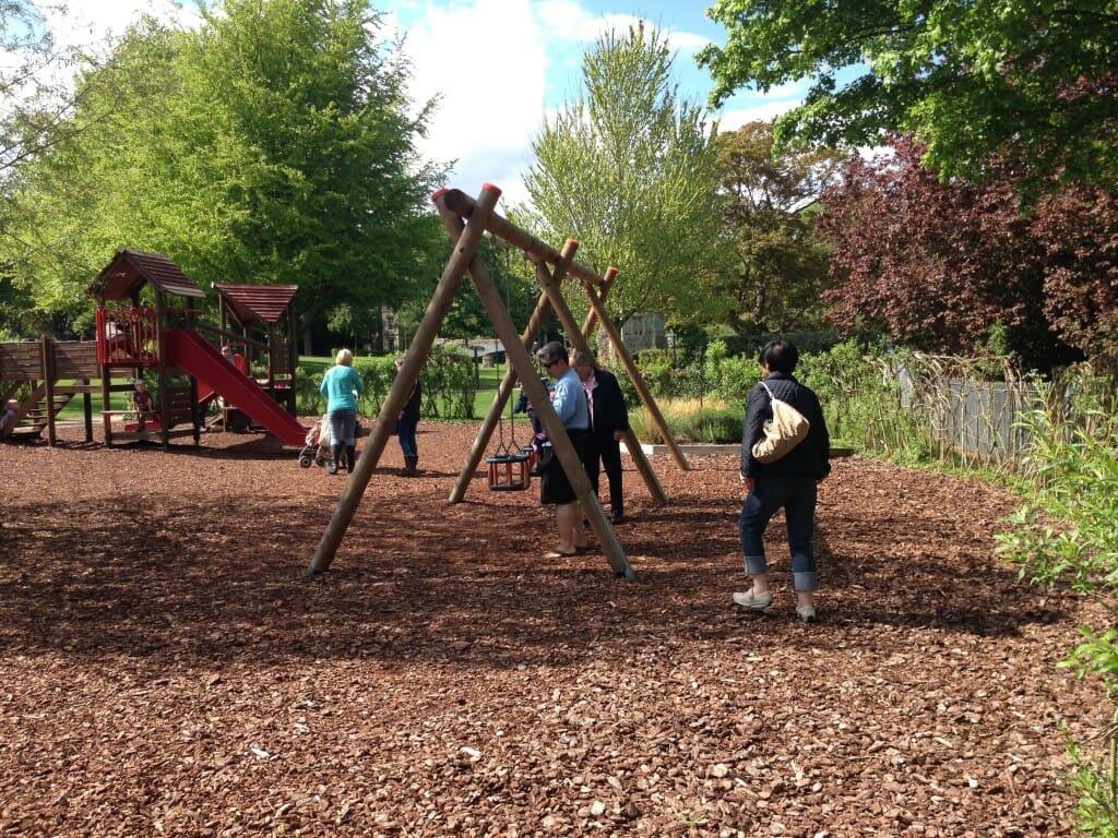 A playground at the Abbey Gardens broadens the appeal